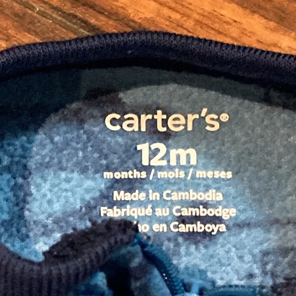 Carter’s Auto Pajamas Blue Size 12 Months